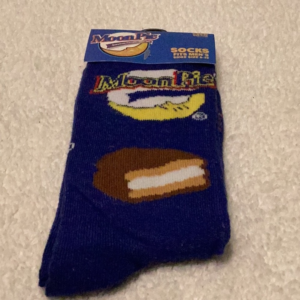 Moon Pie Blue Casual Socks